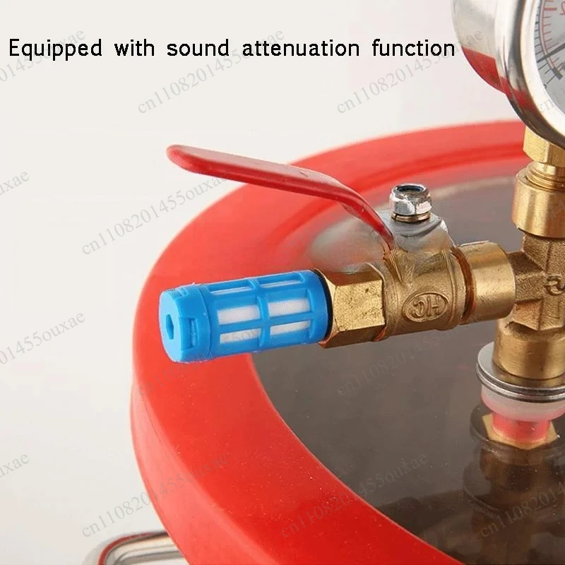 20L Stainless Steel Vacuum Degassing Chamber Defoaming Barrel Dryer for Silicone Resin Epoxy AB Adhesive Defoaming Treatment