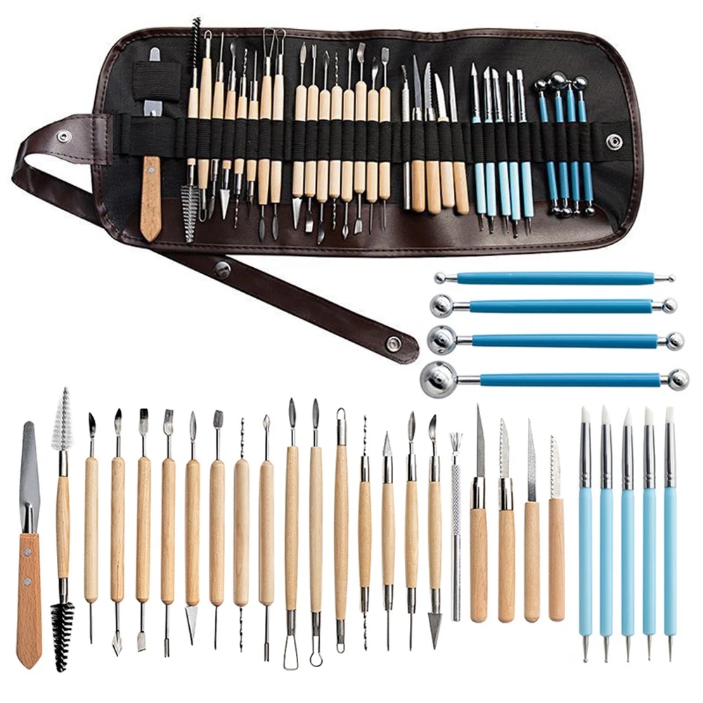 

Multi-tools Ceramics Clay Sculpture Polymer tool set Beginner's DIY Craft Sculpting Pottery Modeling Carving Smoothing Wax Kit