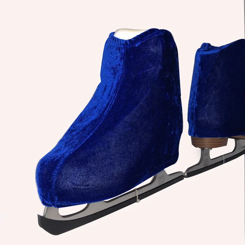 Chaussures de patinage sur glace pour enfants et adultes, couverture en velours, patins à roulettes, anti-saleté, élastique, anti-meulage, nouveau, 1 paire