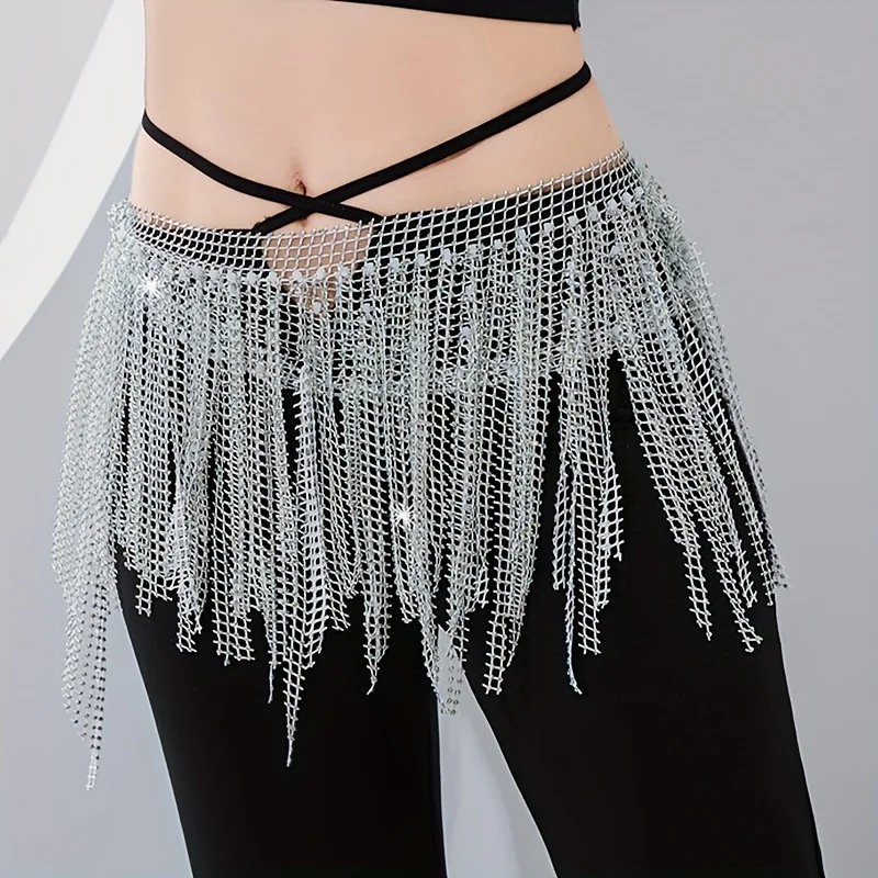 Lady's Waist chain、Belly Dance Hip Scarf、body chain、Belts' chains、Decorative belt、Dance belt、Fringe Waist Chain view 4