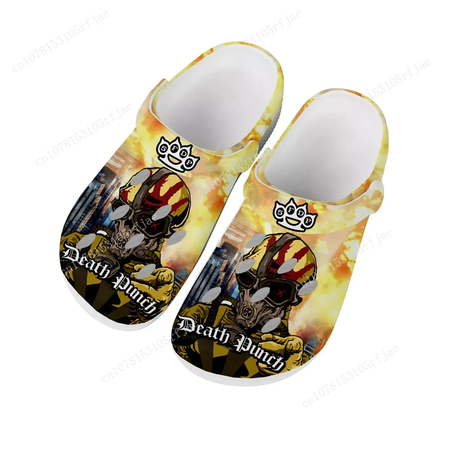 Five Finger Death Punch Pop Home Clogs Custom Water Shoes Mens Womens Teenager Shoe Garden Clog Breathable Beach Hole Slippers