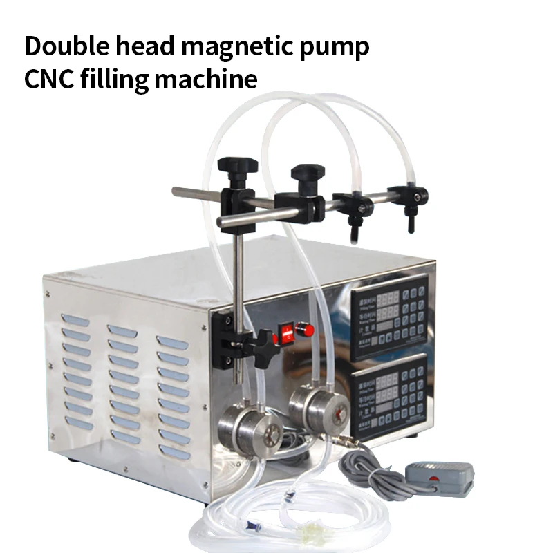 138 Single-head or double-head magnetic pump automatic CNC benchtop liquid filling machine, used for dispensing soft drinks