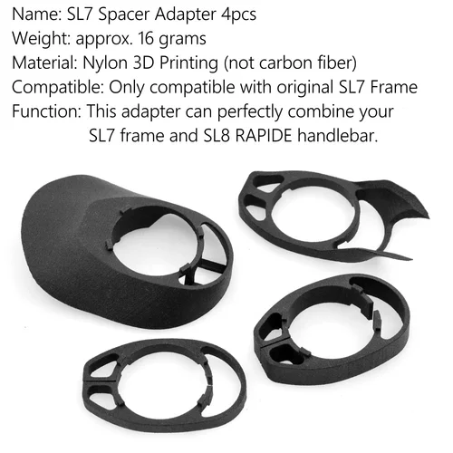 Imagen 2 del producto Accesorios espaciadores del adaptador del manillar de la bicicleta de carretera SL8 para el marco original SL7