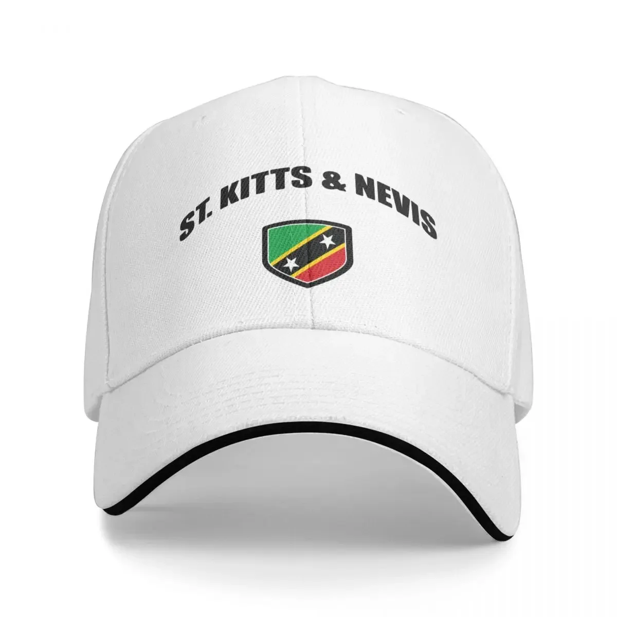 St Kitts and Nevis Sport With Patriotic Flag Shield Baseball Cap Sports Cap hiking hat Boy Women's