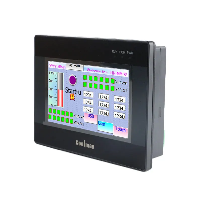 

Coolmay 7 Inch PLC/HMI all-in-one Temperature controller Support MODBUS RTU RS485 RS232 For Water System EX3S-8070H-44MT