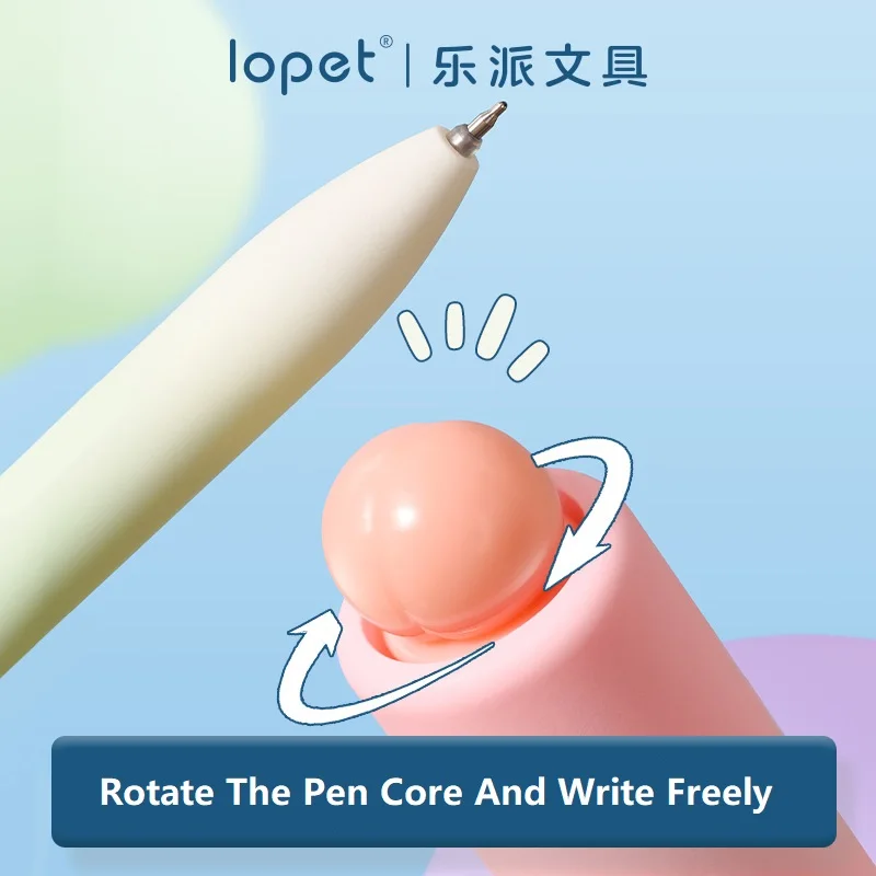 Lopet Fruit Aroma Pens, 0.5mm ST Head Rotary Core Low Gravity Signture Pen Set, High-value Home Office Student Teacher Supplies