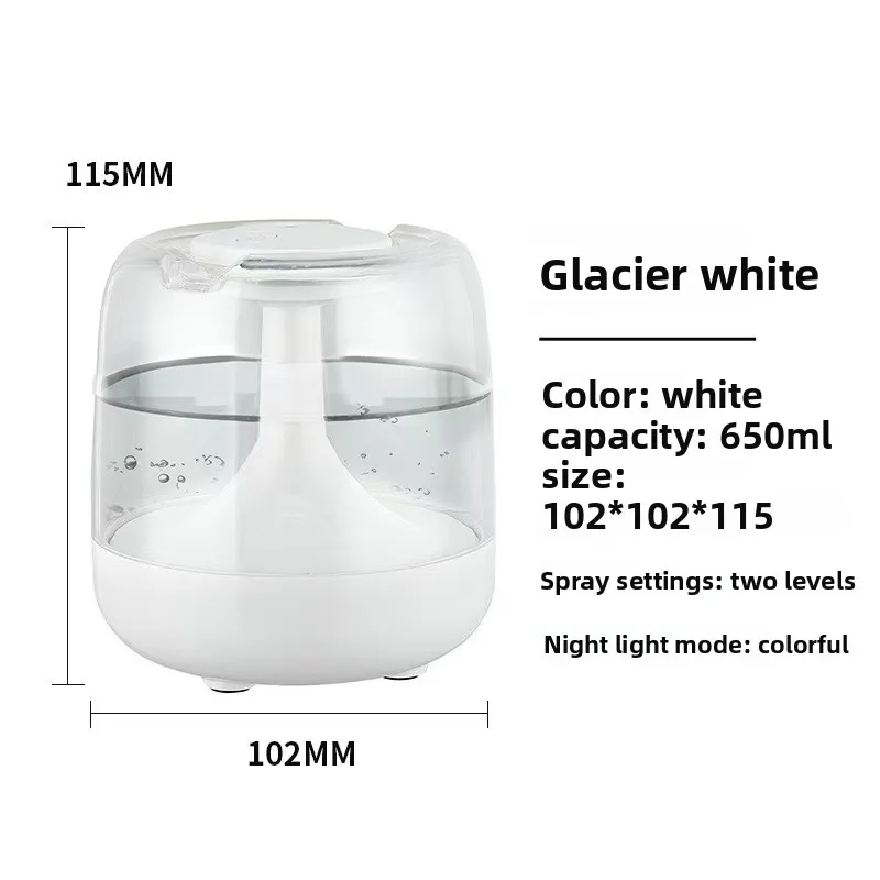 USB Mini Desktop Humidifier Quiet Air Moisturizer for Home Office Bedroom with Aroma Diffuser Large Mist