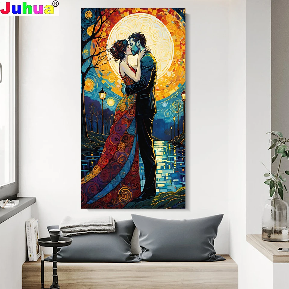 The Lovers Tarot Card With Art diamond painting new 2024 Diy Full diamond mosaic Stained Glass couple Diy Jewelry cross stitch