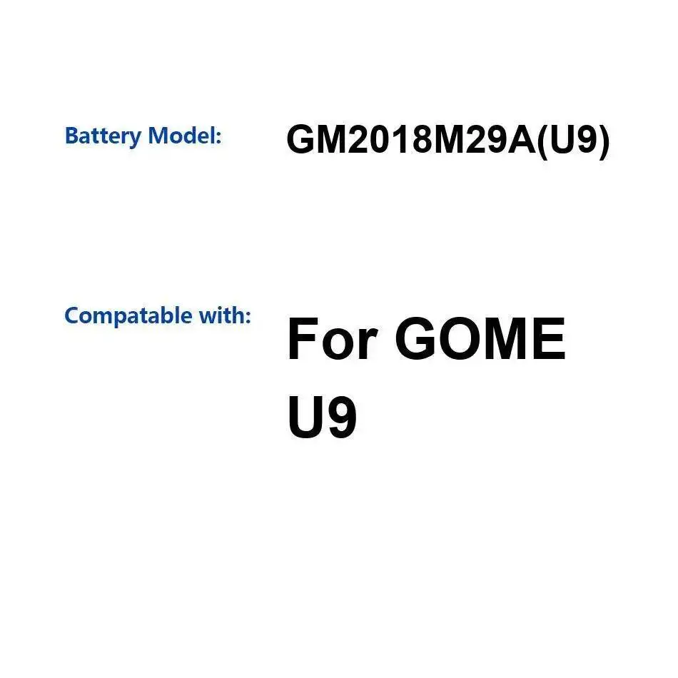 

Легкий аккумулятор для мобильного телефона Gome U9 GM2018M29A 3160 мАч