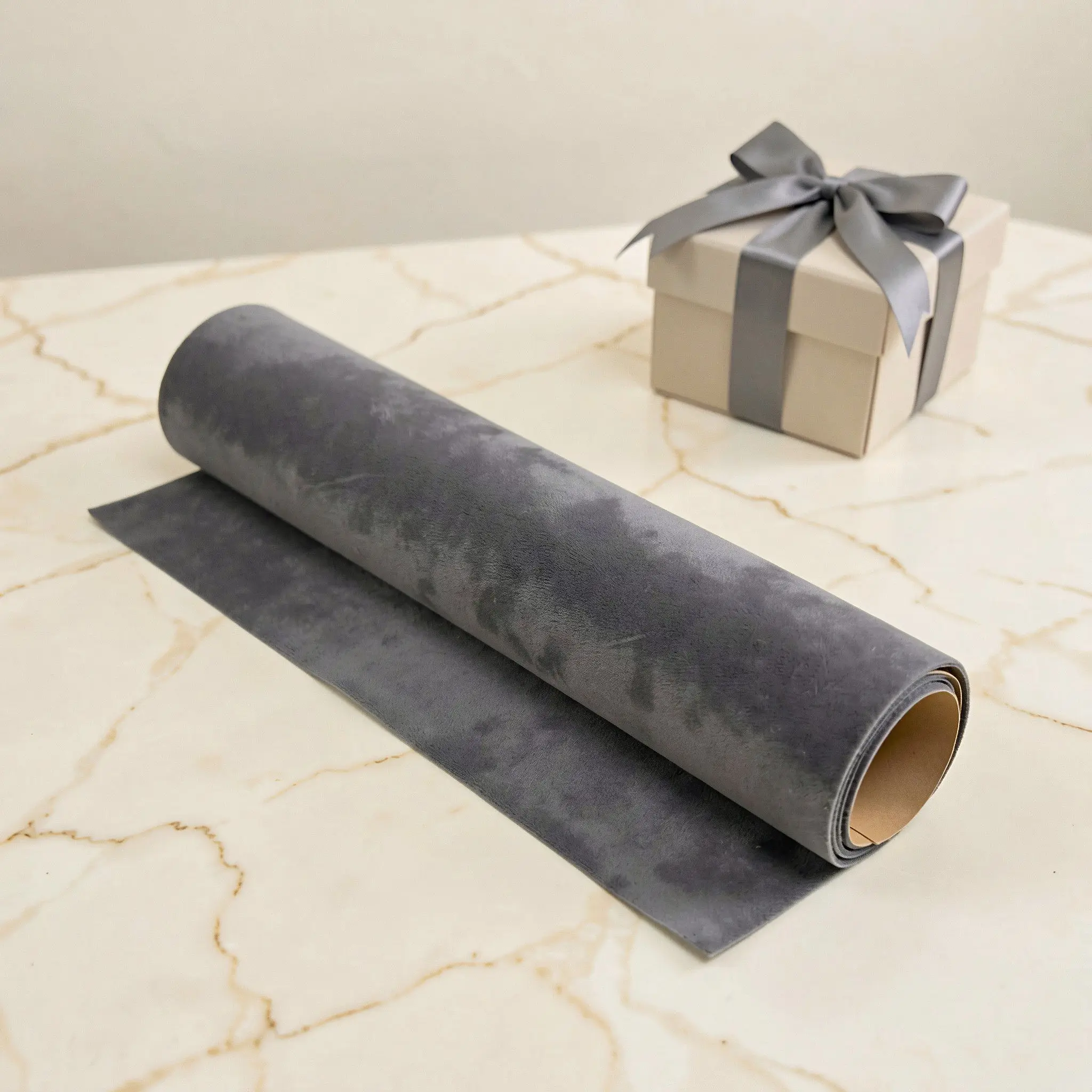 Self Adhesive Fabric for Jewelry Box Lining Deep Gray Soft Matte Finish Peel Stick Drawer Liner Protects Delicate Pieces Scratch