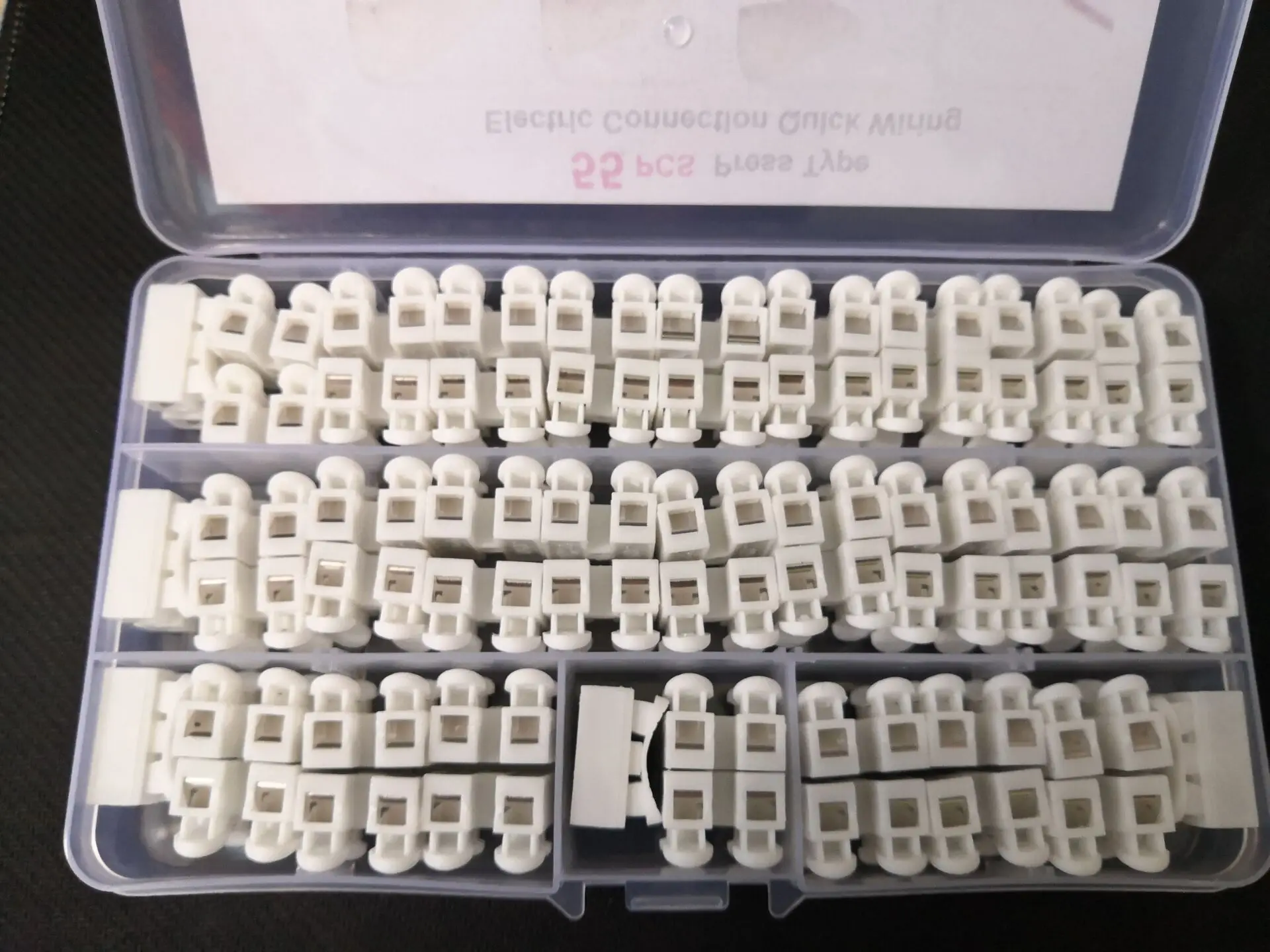 55pcs(1box) Quick Wiring CH-2 Press Type Terminal Connector For Electric Connection Adapter Led Light Quick Splice Wire 250v