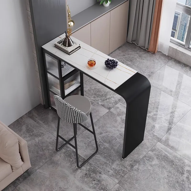 

rock slab bar table Changhong glass wine cabinet partition cabinet family bar dining side cabinet integrated balcony sma