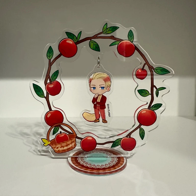 Hetalia: Axis Powers Anime Figures Feliciano Vargas Ludwig Fruit Party Series Acrylic Stand Model Prop Collection Gift Key Ring