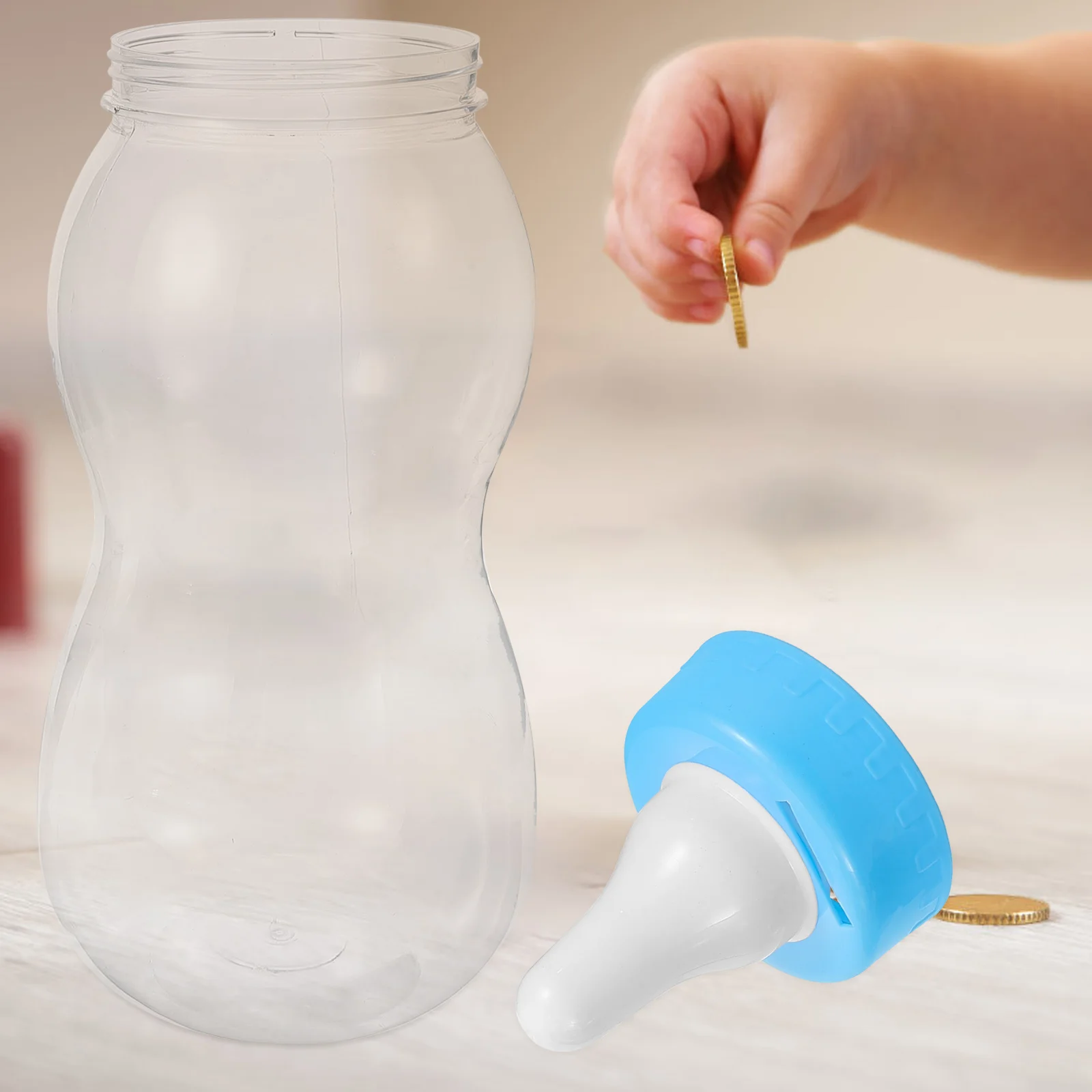 

Milk Bottle Piggy Bank of Baby Money Coin Jar Piggybank Gift Jumbo Travel Feeding