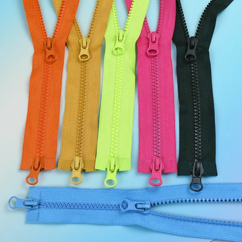 

5# Resin Zippers 80-150cm Double Sliders Open End Zipper for Down Jacket Coat Tent DIY Sewing Clothing Accessories Multi - Color
