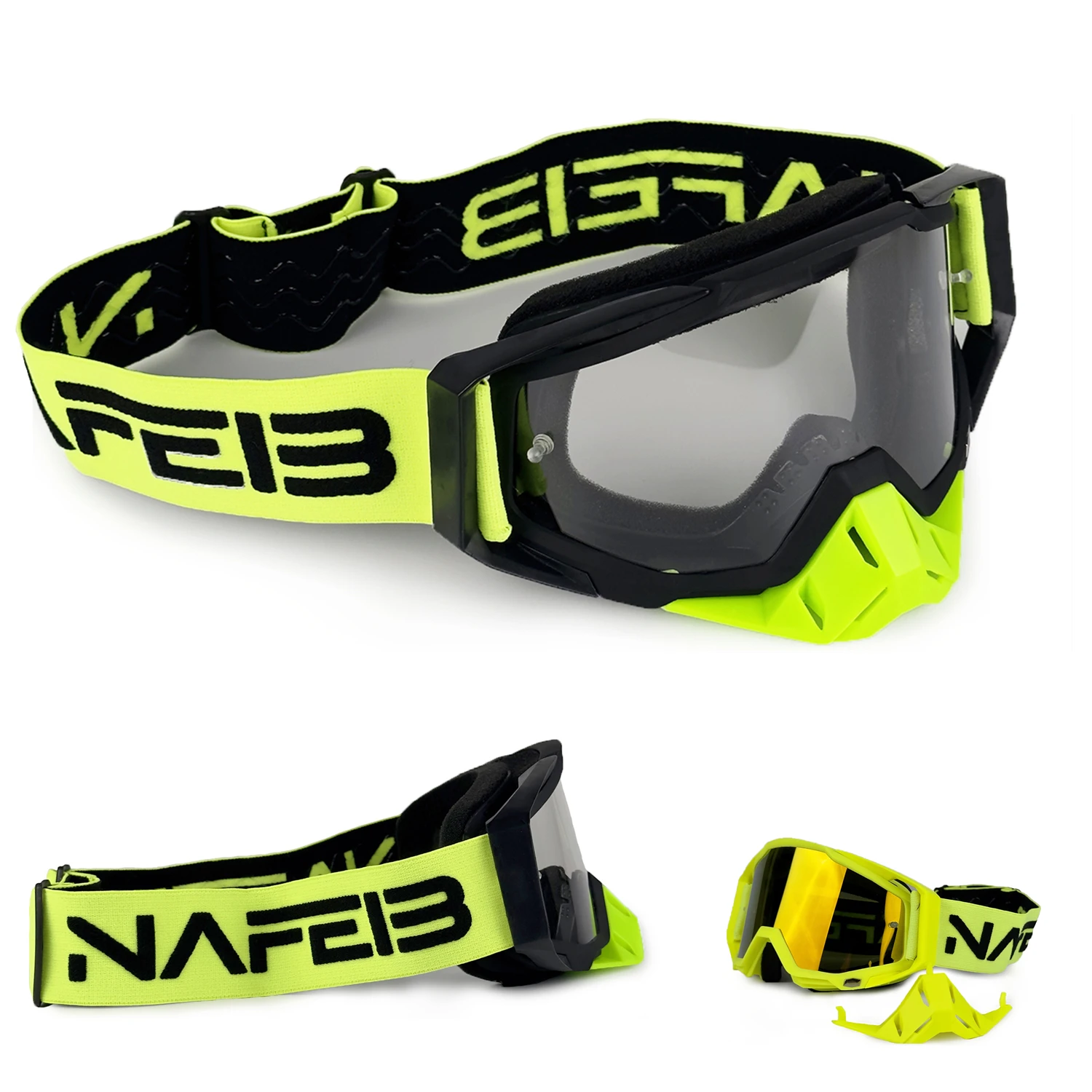 AliExpress NONE NAFEIB Motocross Sunglasses Motorcycle Glasses For Man MX ATV Windproof Protection Cycling Racing Off-Road Goggles