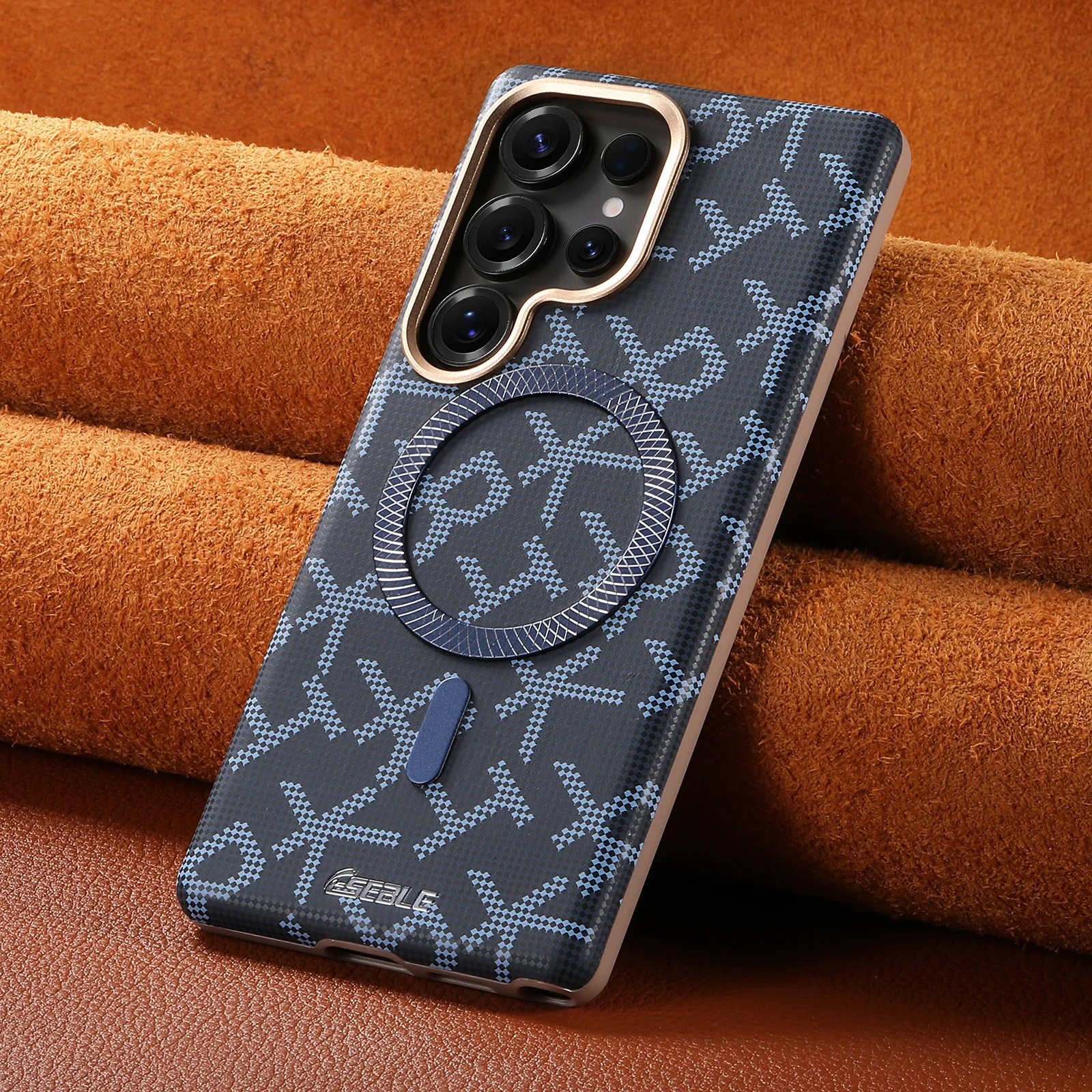 Luxury Faux Leather Phone Case Magnet Wireless Charging Frosted Feel For Samsung Galaxy S26 Ultra S25 S24