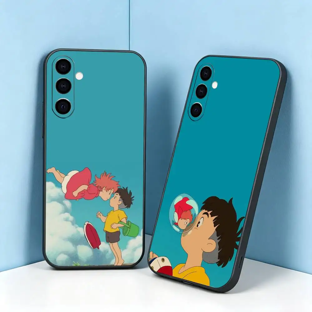 Ponyo-S A-Animated Film  Phone Case For Samsung Galaxy A73,A72,A71,A70,A53,A52,A51,Others Soft Black Cover Gift