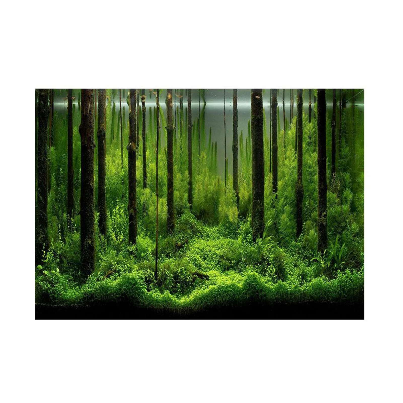 Pegatina de paisaje de acuario de doble cara 3D, póster de tanque de peces, Océano, plantas marinas, pegatina de fondo, decoración, accesorios de acuario