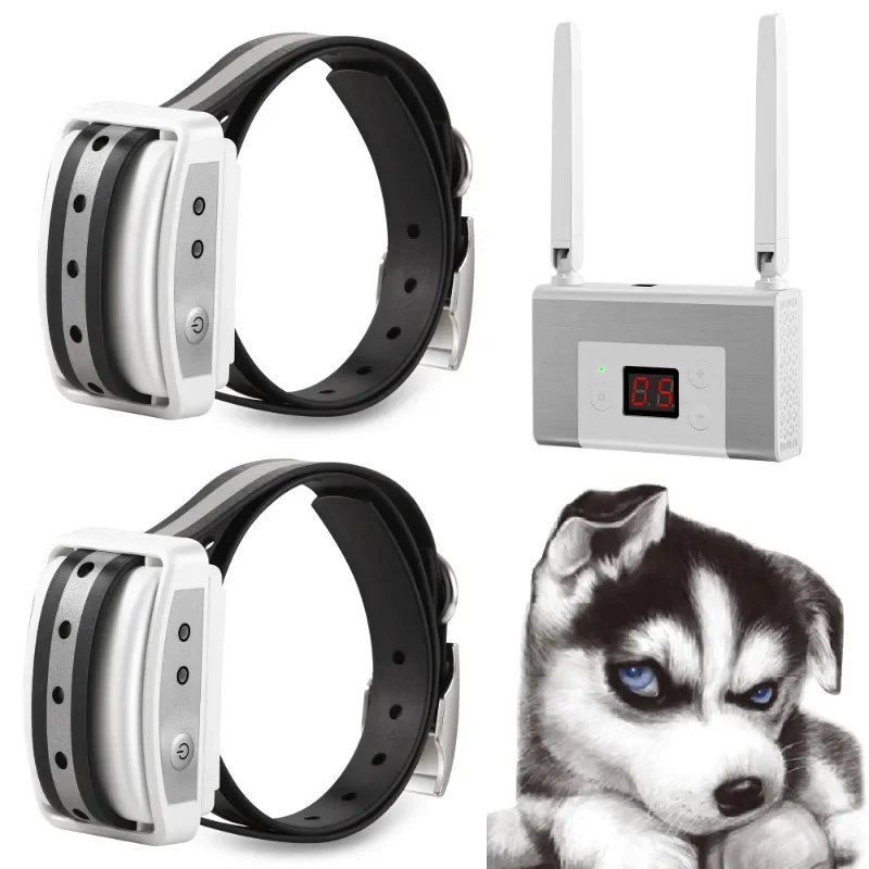 Electric Wireless Dog Fence System, Pet Containment System with Waterproof and Rechargeable Training Collar Receiver