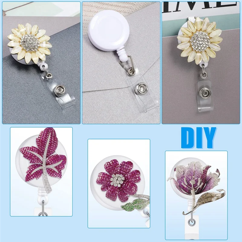 

SR-100 PCS Retractable Badge Reel Clips ID Card Holder Reel With Metal Belt Clip For Hanging Cards Key Chains