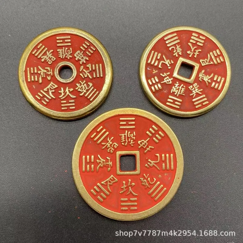 Brass crafts: various options of mountain spirit and Guan Gong tokens as pendants