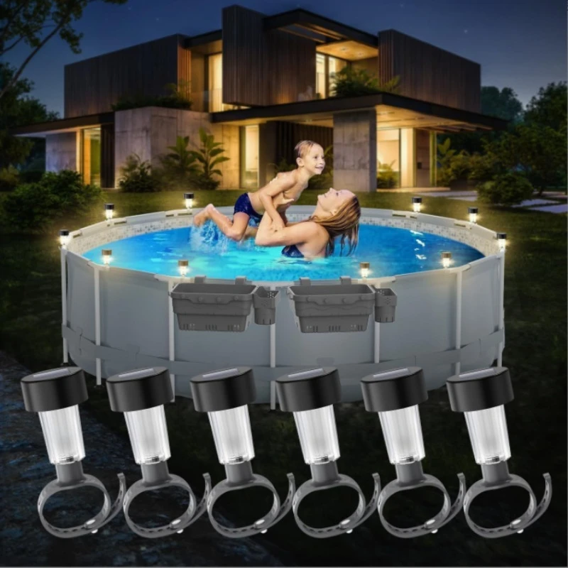 

1-10PC Waterproof Solar Hanging LED Pool Light Cylinder Shape Warm White Lamp for Outdoor Garden Above Ground Pool Lighting Use