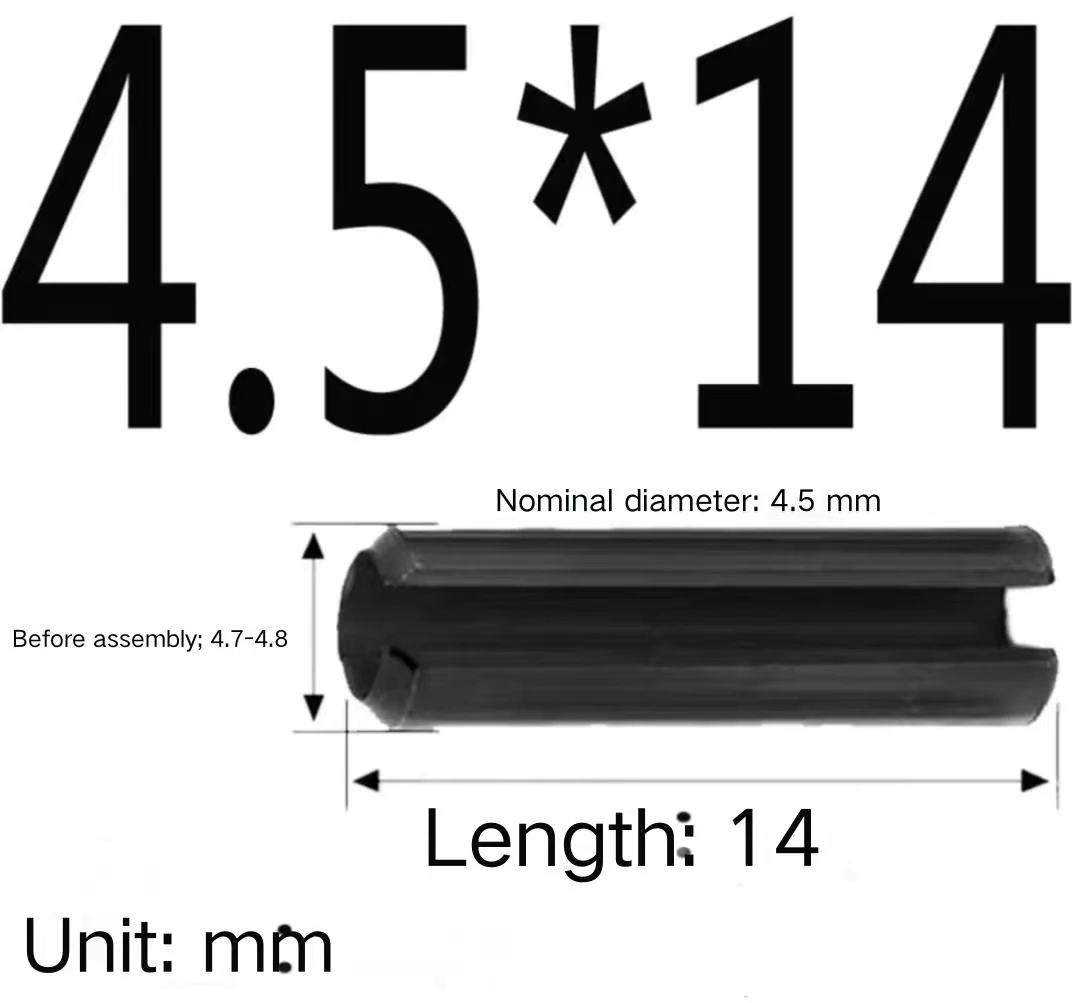 3000pcs M4.5X14MM Split Spring Dowel Positioning Pin Spring-Type Straight Pins Steel Spring Elastic Cylindrical Cotter Pi