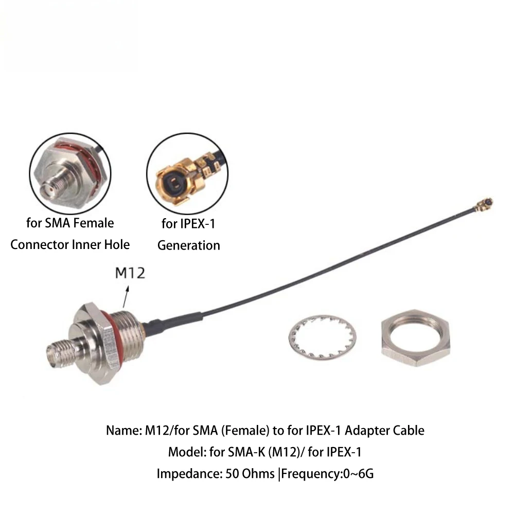 IPEX-1 Converter Waterproof Adapter Low-loss RF1.13 Cable Copper Construction Waterproof Interface For Outdoor Installations