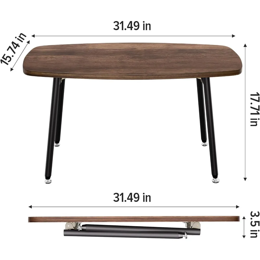 Folding Coffee Table Rustic Small Coffee Tables for Living Room Farmhouse Portable Table for Small Spaces  Century