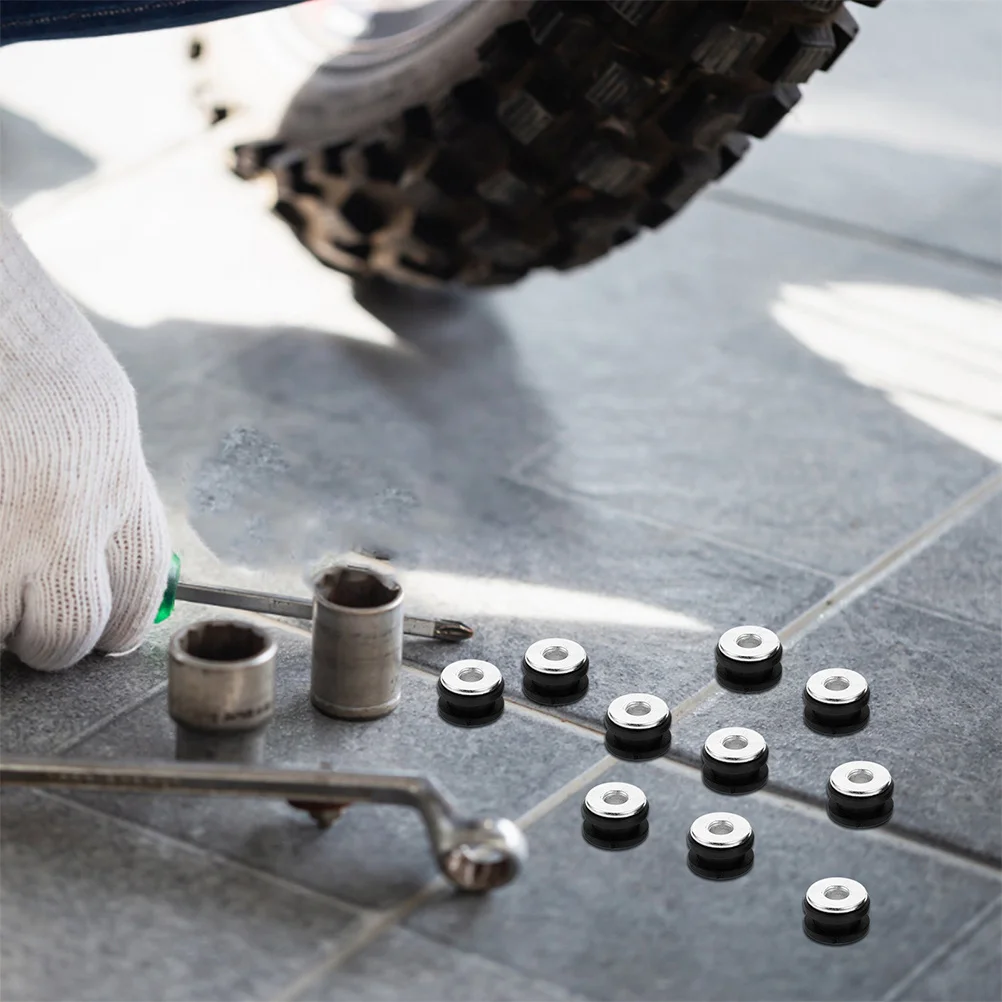 

20Pcs Rubber Buffer Cushion Motorcycle Shock Absorber Washer Kit Scooter Rear Shock Absorption Anti-Vibration Damping Steel