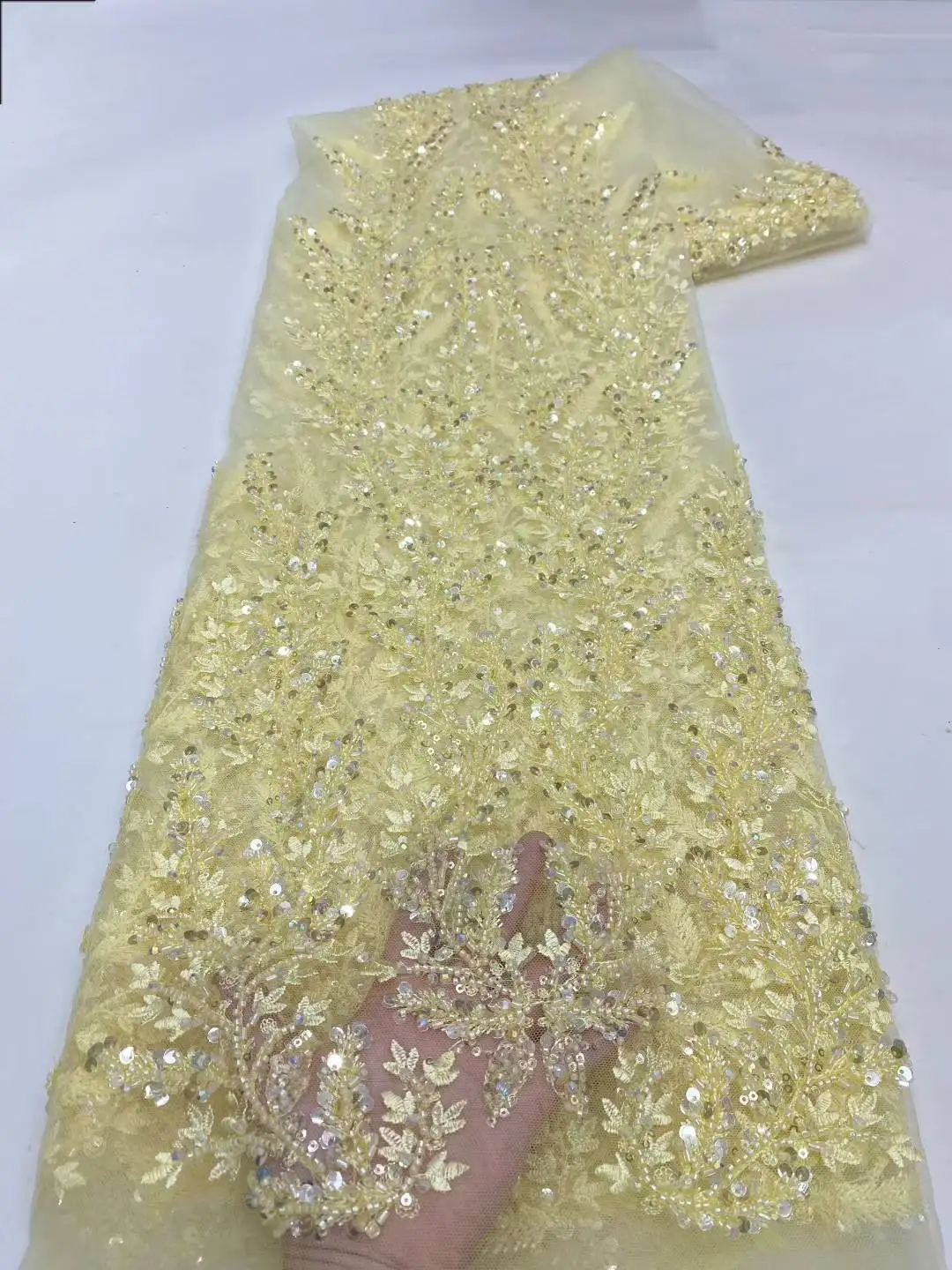 África nigeriana con cuentas encaje de malla francesa con lentejuelas alta calidad 2025 encaje bordado lentejuelas encaje para vestidos de novia mujeres