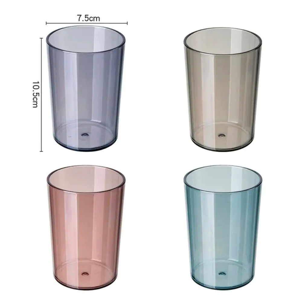 Nordic Style Transparent Mouthwash Cup Drink Cup Clear Solid Color Toothbrush Cup High-capacity Tooth Glass Bathroom