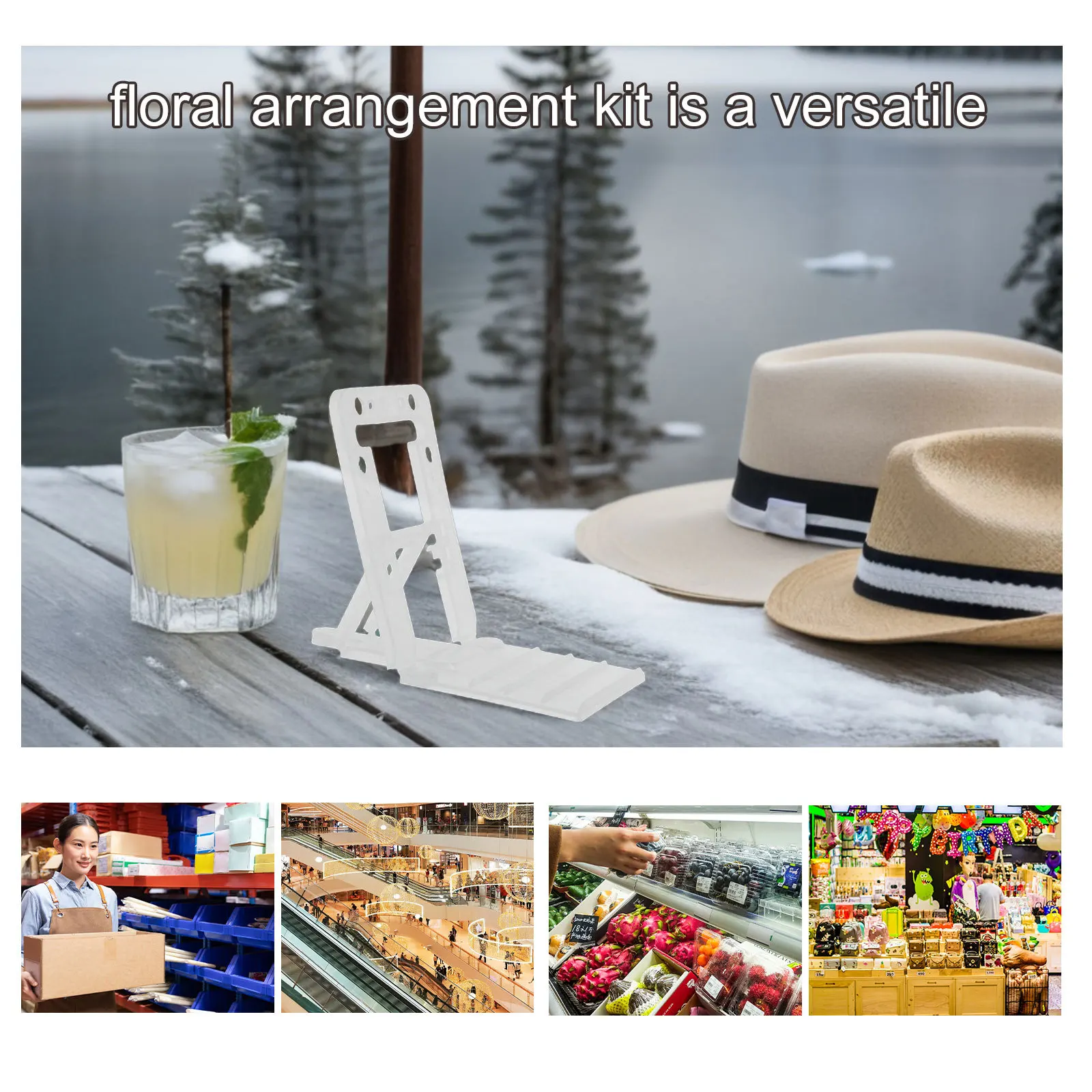 5Pcs Display Support Stand Store L Shape Brackets Antitip Easy Install Retail Shelf Riser for Merchandise Organization