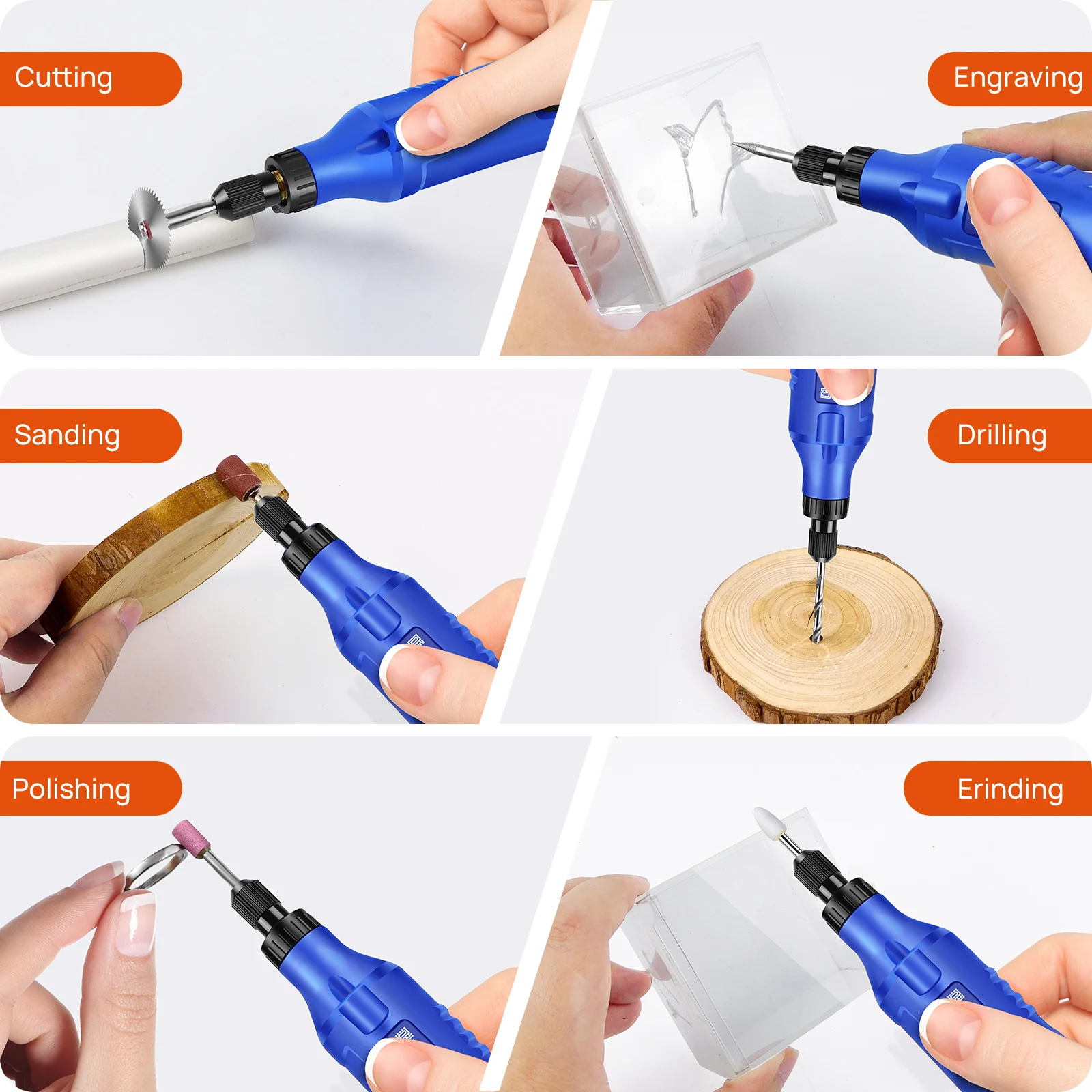 42W Cordless Rotary Tool Kit, 1.5Ah Li-Ion Battery,5 Variable Speed, 80pcs Accessories, for Grinding Carving Sanding Polishing