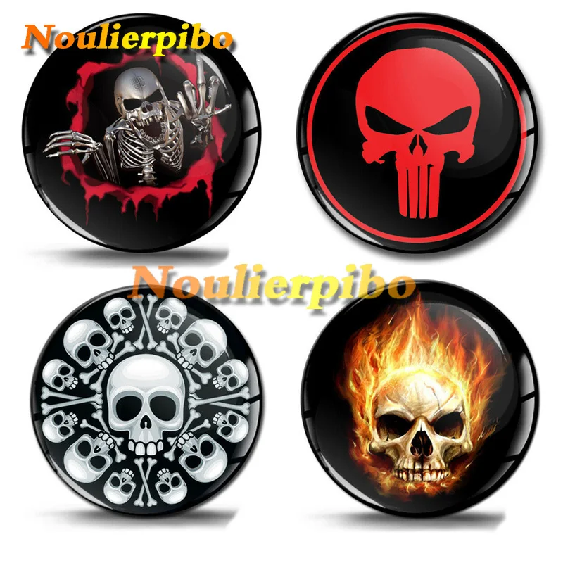 

3D Gel Silicone Stickers Horror Car Decal Skull American Flag Skull Skull Flame Vinyl Decal Car Motorcycle Emblem Helmet Decal