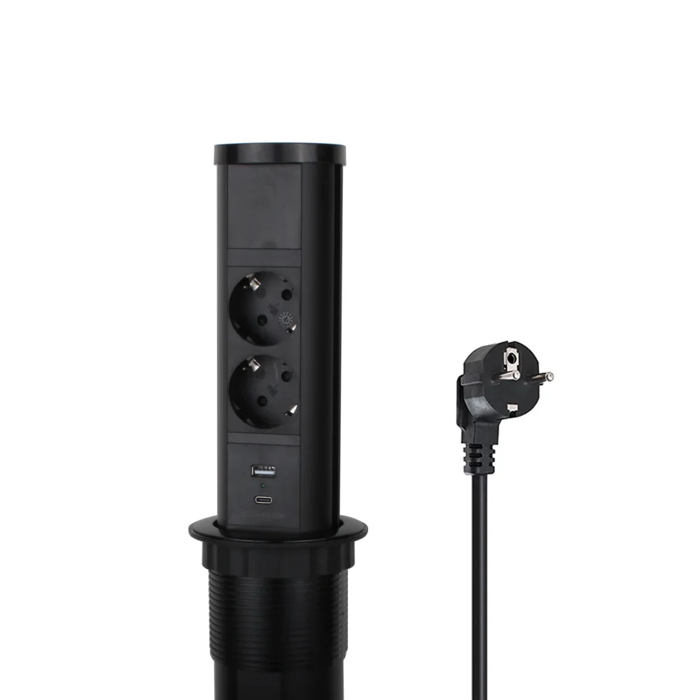 

Anssin Automatic Pop-Out Socket (2 German/French Sockets) with 15W Wireless Charging and QC3.0 PD 20W (1A1C)