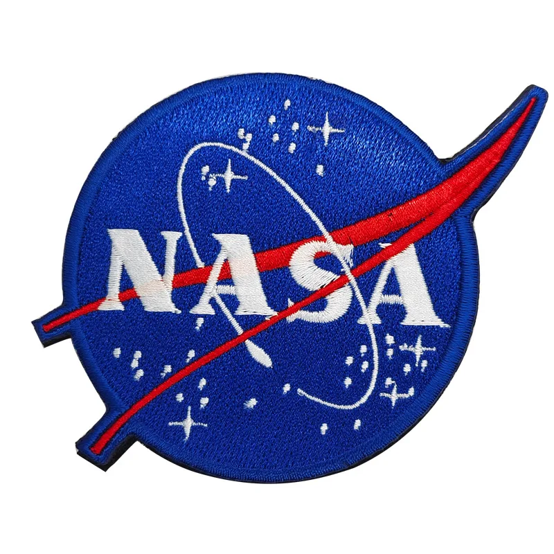 Apollo Project Space Badge Embroidery Hook and Loop Patches Astronaut Military Hat Cloth Backpack Armband Stickers Appliques