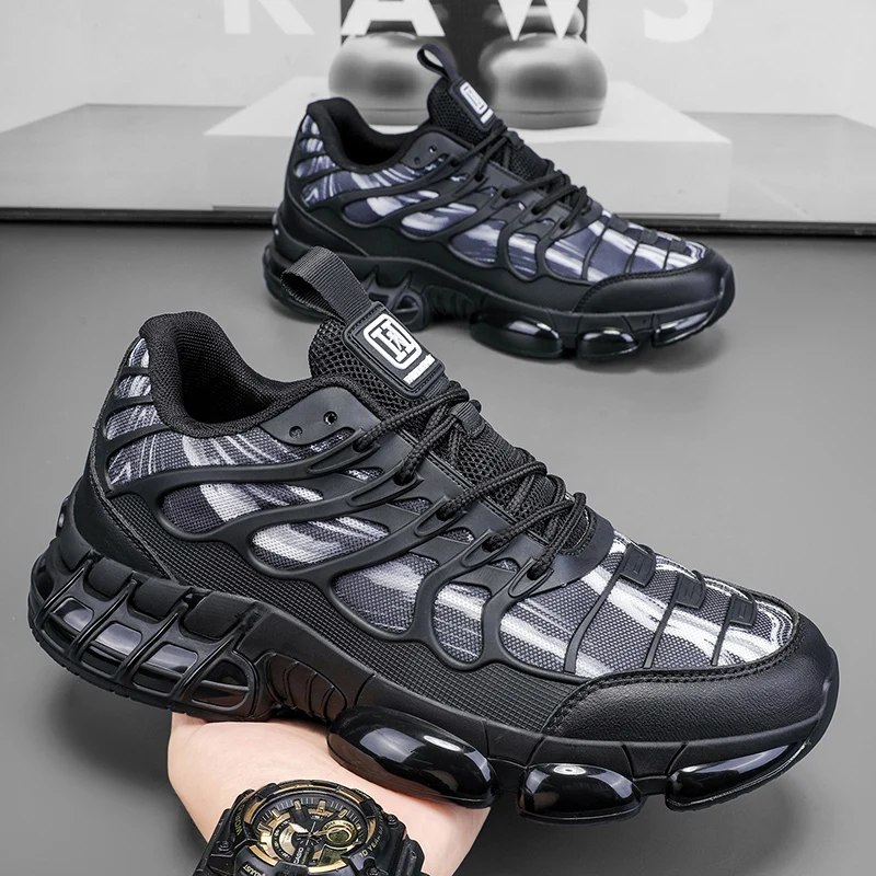 

Men's Sporty Casual Shoes Spring Autumn Thick Bottom Comfortable Lightweight Color Block Fashionable Men's Single Shoes