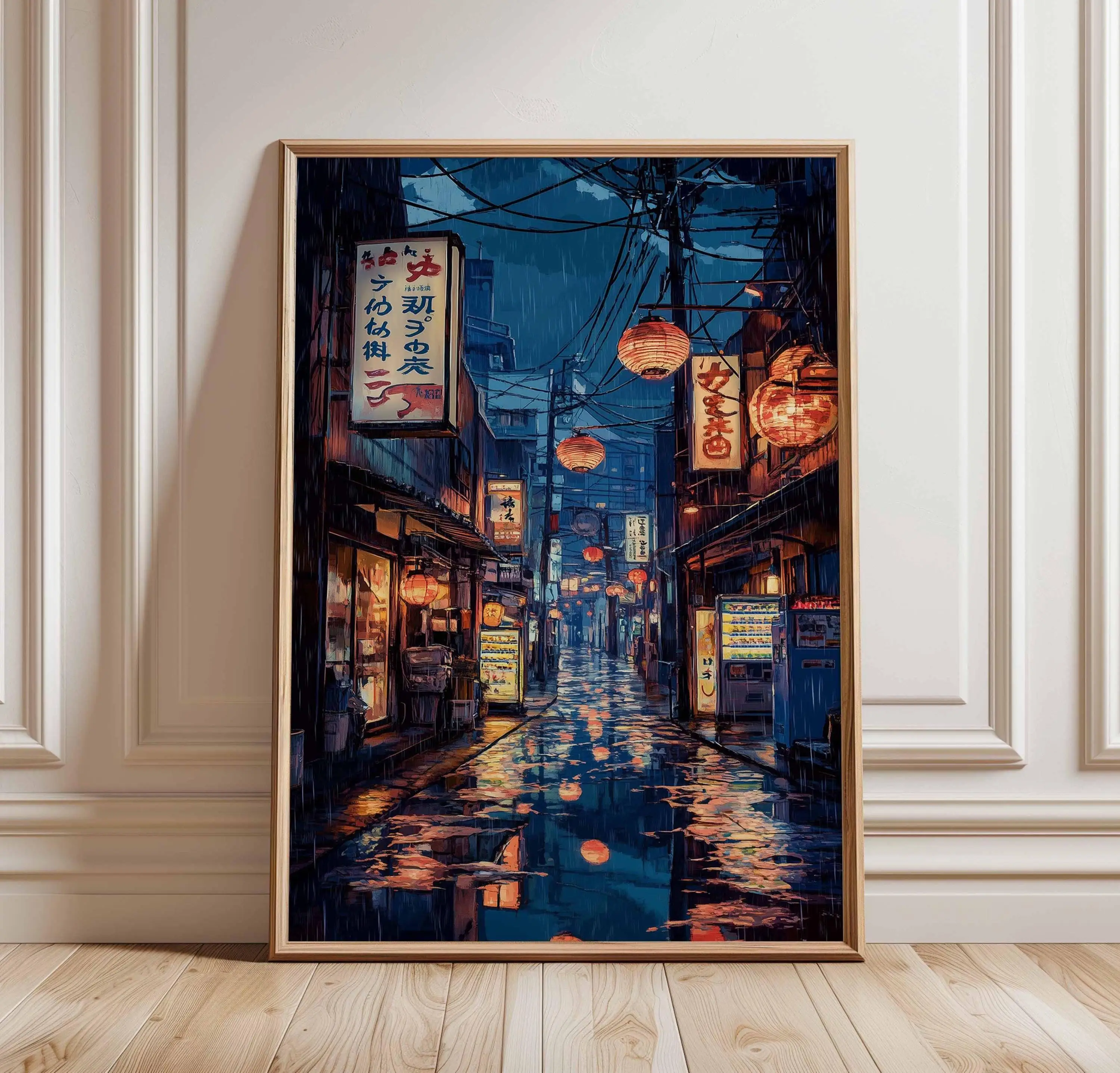 1pc Unframed Neon Tokyo Street - огляд і ціна Japanese Lighting Decor