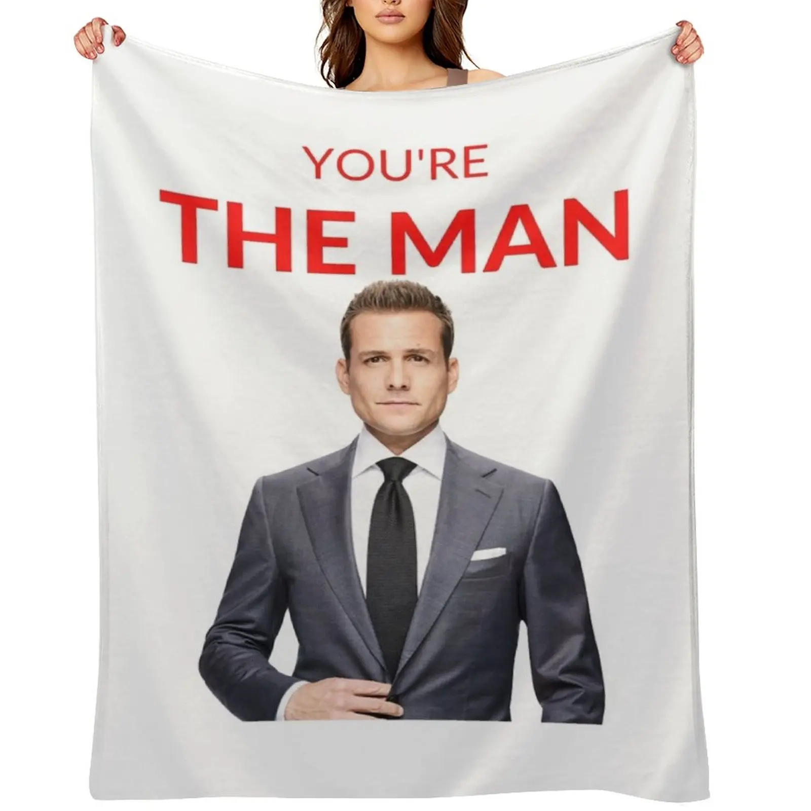 

Suits Harvey Specter 'You're the man' Merch Throw Blanket Extra Large Throw Thins Fashion Sofas Baby Blankets
