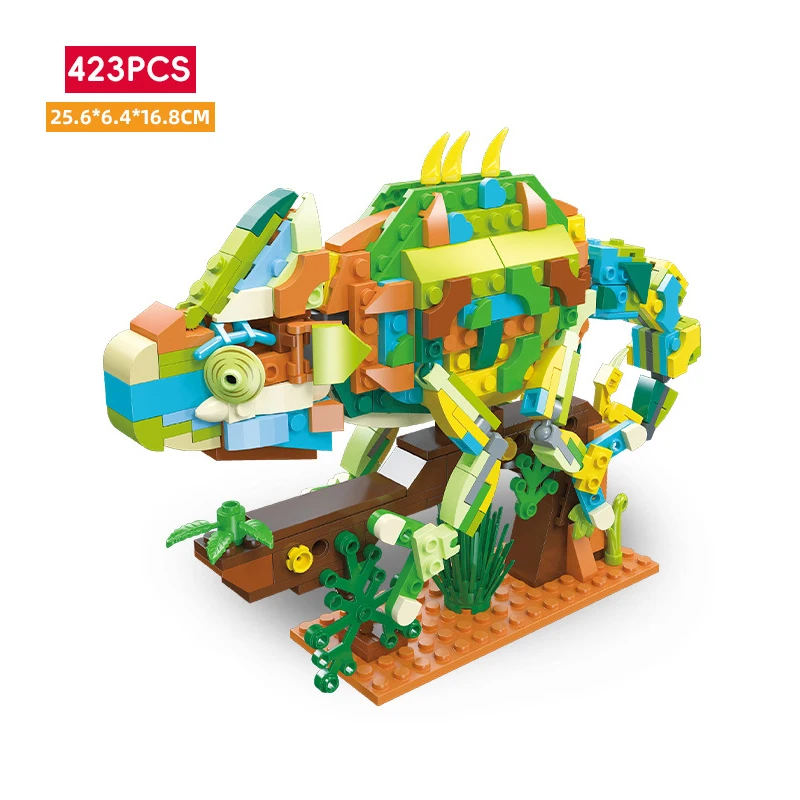 Biomimetic Animals Gecko/Chameleon/Mantis Shrimp/Crab Bricks MOC Model Building Blocks Toys  Home Decorations Gifts view 6