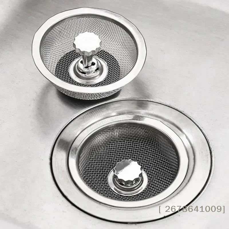 ⚑Stainless Steel Sink Strainer, Kitchen Sink Drain Basket with Handle, Fine Mesh Anti-Clog Sink Filter for Kitchen Sinks