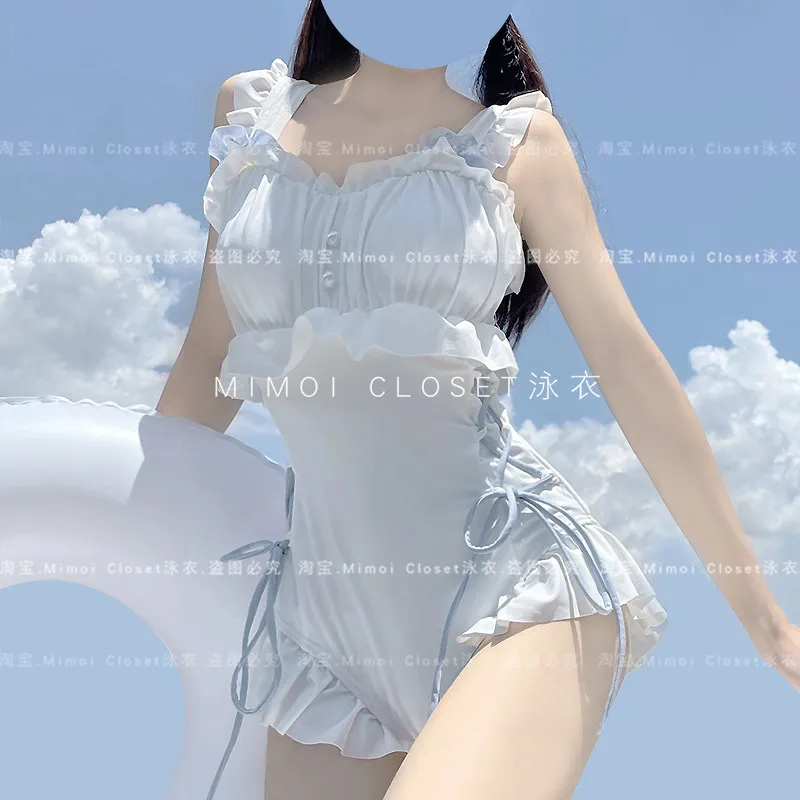 One-Piece Suits Summer Fashion Sweet and Cute Girls' Swimwear Kawaii One Piece Swimsuit Hot Spring Summer Girl Swimsuit