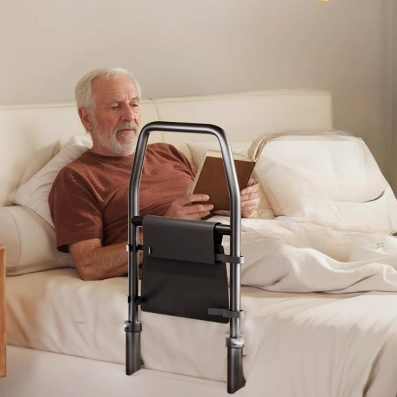 ,Adjustable Height Mobility Handle,‌Healthcare-Grade Bed Assist RailNo-Drill Retractable Support,AntiFall Bed Safety GuardSystem