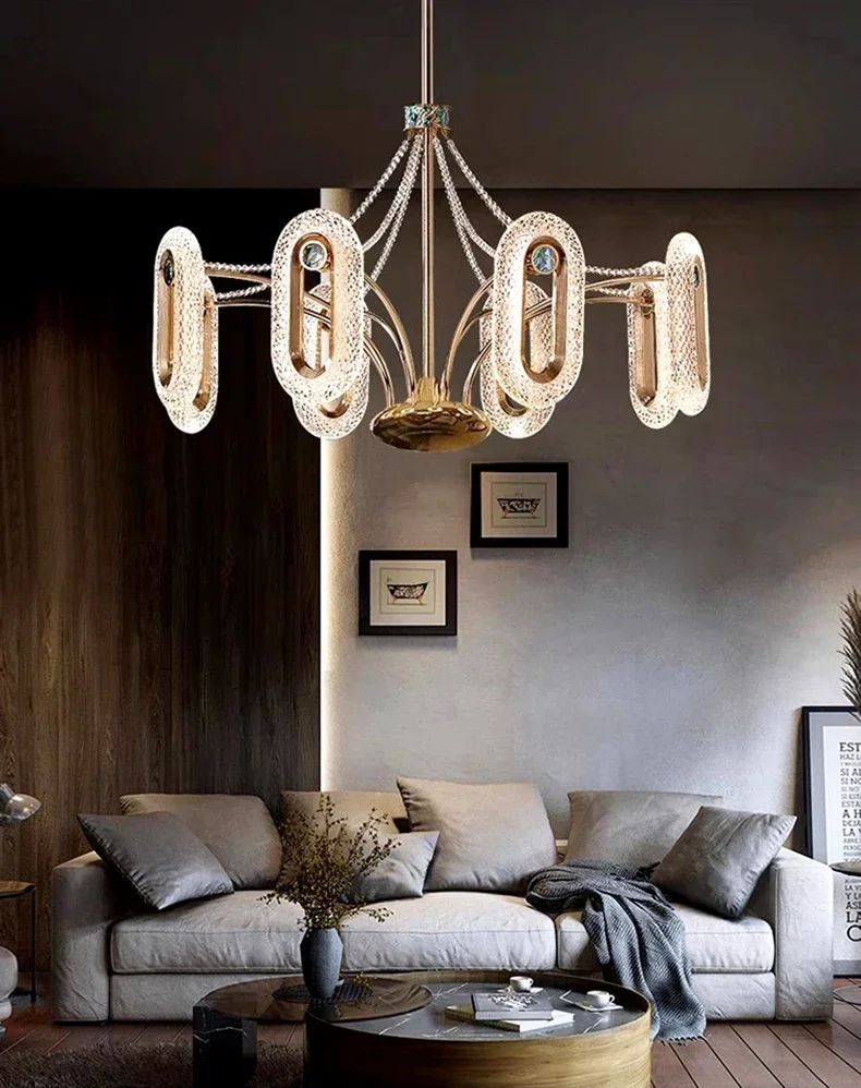 YECTSKIModern light luxury Dining room chandelier lighting Ceiling lamps hanging light led chandeliers for the living room indoo