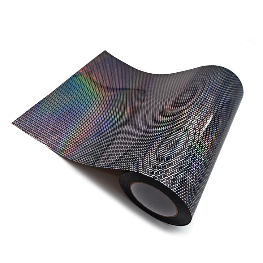 Deep Black Laser Honeycomb Headlight blackout film For Genesis G80 Color Changing headlight Vinyl Tint Motorcycle car foil wrap view 3