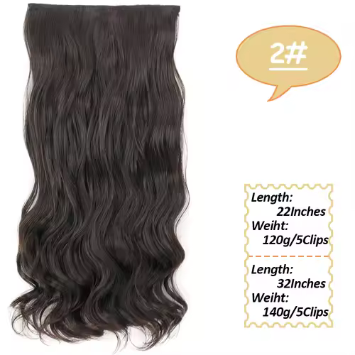 NICESY Synthetic Long Wavy 5 Clips Hair Extensions 22Inch/32Inch Clip On Hair Extensions High Tempreture Fake For Women - Image 10