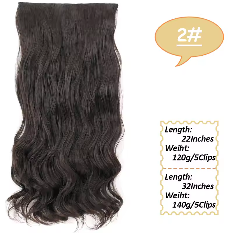 NICESY Synthetic Long Wavy 5 Clips Hair Extensions 22Inch/32Inch Clip On Hair Extensions High Tempreture Fake For Women - Image 10