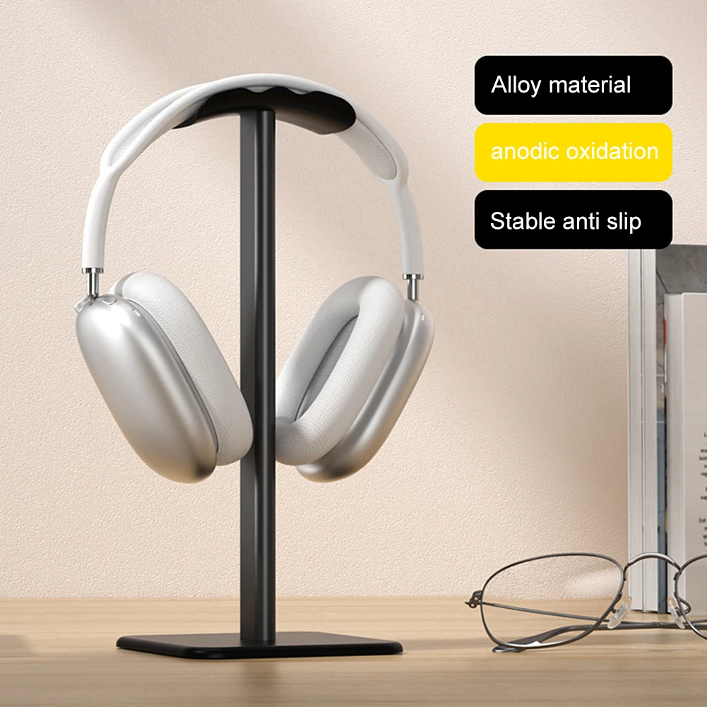 Universal Headphones Stand Holder Aluminuim Headset Holder Non-Slip Stand Holder Rack Support Over Ear PC Headsets Support Rack